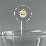 Fiesta - Cinco de Mayo 7" Round Plastic Stir Sticks - Clear (Personalized)