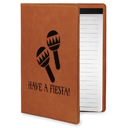 Fiesta - Cinco de Mayo Leatherette Portfolio with Notepad - Small - Single Sided (Personalized)