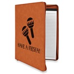 Fiesta - Cinco de Mayo Leatherette Zipper Portfolio with Notepad - Single Sided (Personalized)