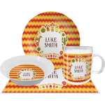 Fiesta - Cinco de Mayo Dinner Set - Single 4 Pc Setting w/ Name or Text