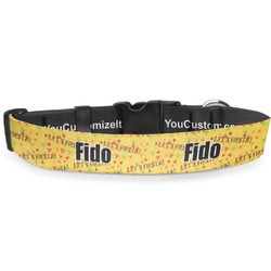 Fiesta - Cinco de Mayo Deluxe Dog Collar - Double Extra Large (20.5" to 35") (Personalized)