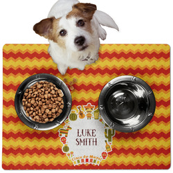 Fiesta - Cinco de Mayo Dog Food Mat - Medium w/ Name or Text