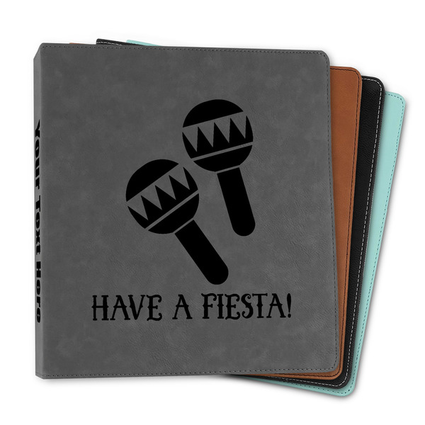 Custom Fiesta - Cinco de Mayo Leather Binder - 1" (Personalized)