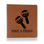 Fiesta - Cinco de Mayo Leather Binder - 1" - Rawhide (Personalized)