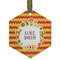 Fiesta - Cinco de Mayo Frosted Glass Ornament - Hexagon