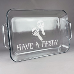 Fiesta - Cinco de Mayo Glass Baking and Cake Dish (Personalized)