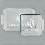 Fiesta - Cinco de Mayo Set of Glass Baking & Cake Dish - 13in x 9in & 8in x 8in (Personalized)