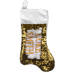 Fiesta - Cinco de Mayo Reversible Sequin Stocking - Gold (Personalized)