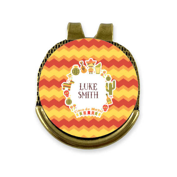 Custom Fiesta - Cinco de Mayo Golf Ball Marker - Hat Clip - Gold