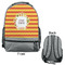 Fiesta - Cinco de Mayo Large Backpack - Gray - Front & Back View