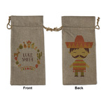 Fiesta - Cinco de Mayo Large Burlap Gift Bag - Front & Back (Personalized)