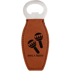 Fiesta - Cinco de Mayo Leatherette Bottle Opener - Double Sided (Personalized)