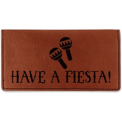 Fiesta - Cinco de Mayo Leatherette Checkbook Holder (Personalized)