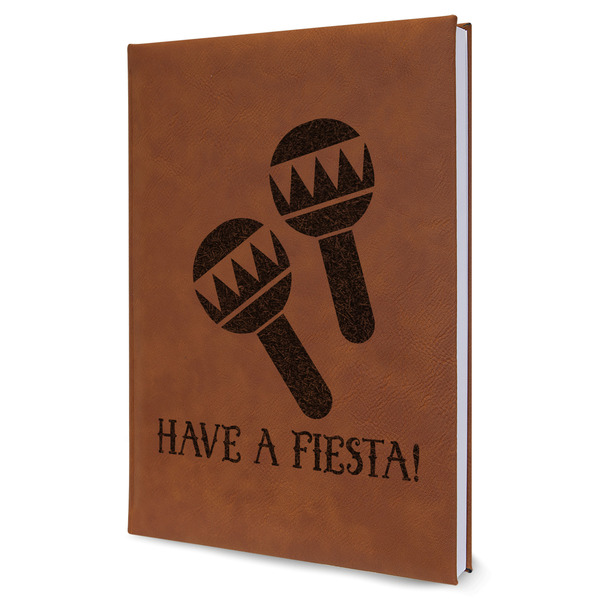 Custom Fiesta - Cinco de Mayo Leather Sketchbook - Large - Double Sided (Personalized)