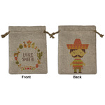 Fiesta - Cinco de Mayo Medium Burlap Gift Bag - Front & Back (Personalized)