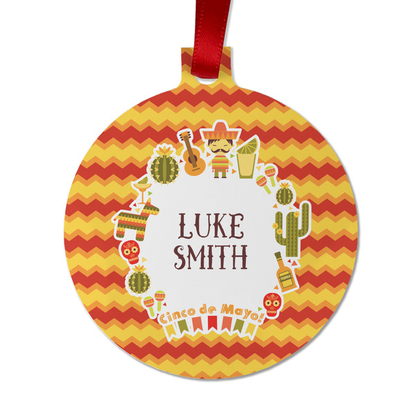 Custom Fiesta - Cinco de Mayo Metal Ball Ornament - Double Sided w/ Name or Text