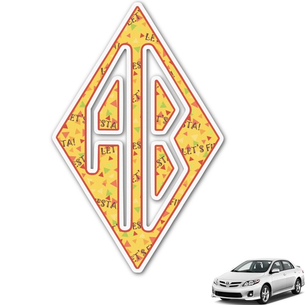 Custom Fiesta - Cinco de Mayo Monogram Car Decal (Personalized)