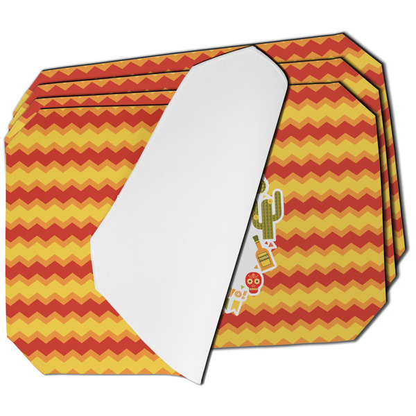 Custom Fiesta - Cinco de Mayo Dining Table Mat - Octagon - Set of 4 (Single-Sided) w/ Name or Text