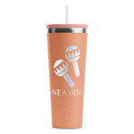 Fiesta - Cinco de Mayo RTIC Everyday Tumbler with Straw - 28oz - Peach - Double-Sided (Personalized)