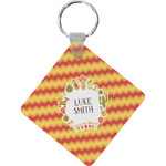 Fiesta - Cinco de Mayo Diamond Plastic Keychain w/ Name or Text