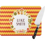 Fiesta - Cinco de Mayo Rectangular Glass Cutting Board (Personalized)