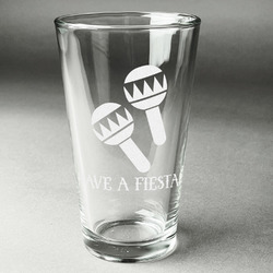 Fiesta - Cinco de Mayo Pint Glass - Engraved (Single) (Personalized)