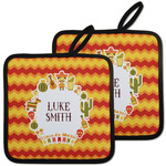 Fiesta - Cinco de Mayo Pot Holders - Set of 2 w/ Name or Text