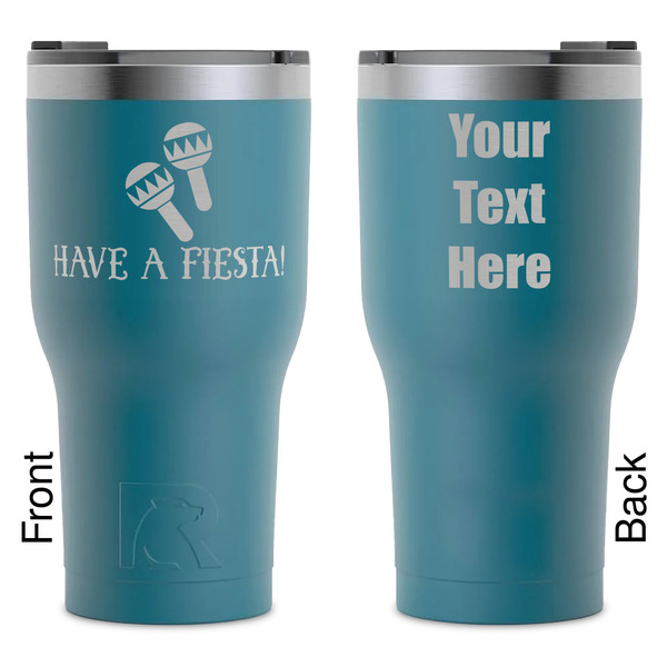 Custom Fiesta - Cinco de Mayo RTIC Tumbler - Dark Teal - Laser Engraved - Double-Sided (Personalized)