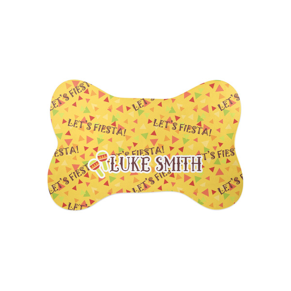 Custom Fiesta - Cinco de Mayo Bone Shaped Dog Food Mat (Small) (Personalized)