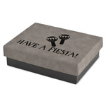 Fiesta - Cinco de Mayo Small Gift Box w/ Engraved Leather Lid (Personalized)