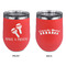 Fiesta - Cinco de Mayo Stainless Wine Tumblers - Coral - Double Sided - Approval