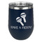 Fiesta - Cinco de Mayo Stainless Wine Tumblers - Navy - Double Sided - Front