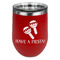 Fiesta - Cinco de Mayo Stainless Wine Tumblers - Red - Double Sided - Front