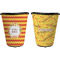 Fiesta - Cinco de Mayo Trash Can Black - Front and Back - Apvl