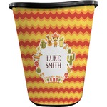 Fiesta - Cinco de Mayo Waste Basket - Double Sided (Black) (Personalized)