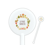 Fiesta - Cinco de Mayo 5.5" Round Plastic Stir Sticks - White - Double Sided (Personalized)