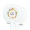 Fiesta - Cinco de Mayo White Plastic 5.5" Stir Stick - Single Sided - Round - Front & Back