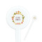 Fiesta - Cinco de Mayo White Plastic 7" Stir Stick - Round - Closeup