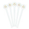 Fiesta - Cinco de Mayo White Plastic 7" Stir Stick - Round - Fan View