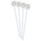 Fiesta - Cinco de Mayo White Plastic Stir Stick - Double Sided - Square - Front