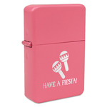 Fiesta - Cinco de Mayo Windproof Lighter - Pink - Single Sided & Lid Engraved (Personalized)