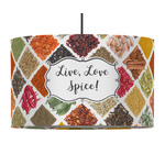 Spices 12" Drum Pendant Lamp - Fabric