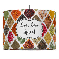 Spices 16" Drum Pendant Lamp - Fabric