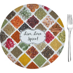 Spices Glass Appetizer / Dessert Plate 8" (Personalized)