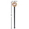 Spices Black Plastic 7" Stir Stick - Round - Dimensions