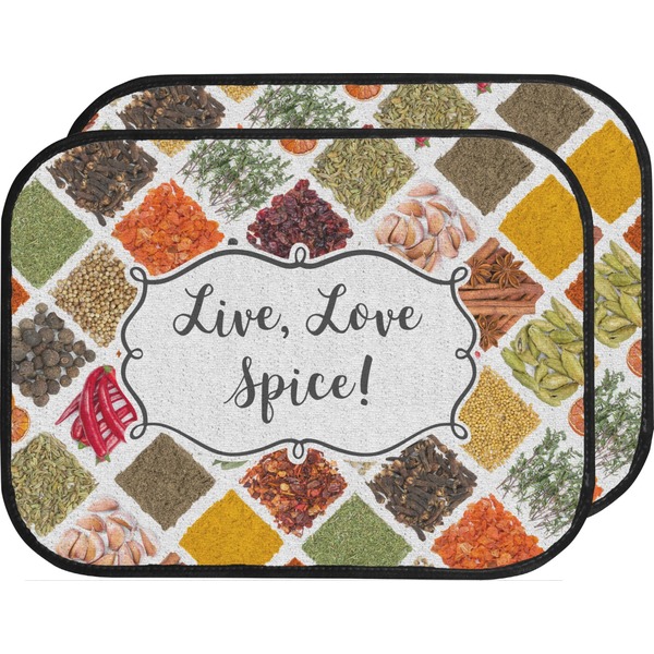 Custom Spices Car Floor Mats (Back Seat) (Personalized)