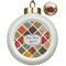 Spices Ceramic Christmas Ornament - Poinsettias (Front View)