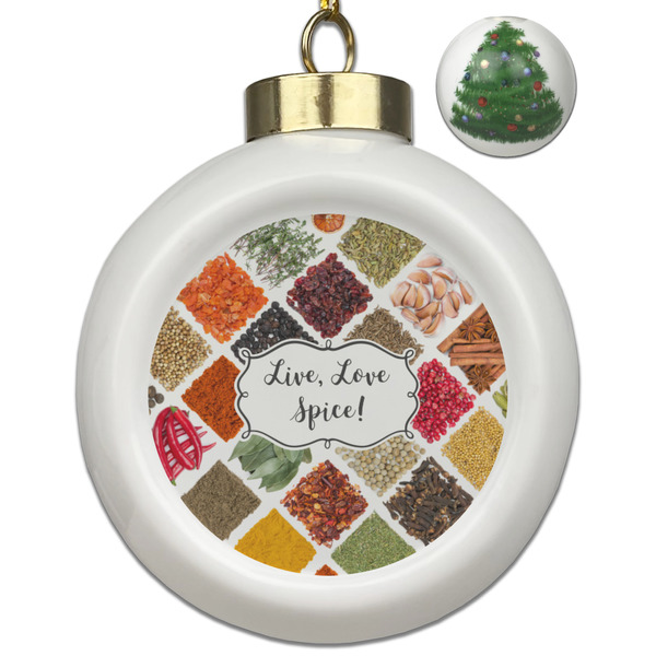 Custom Spices Ceramic Ball Ornament - Christmas Tree