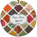 Spices Round Ceramic Ornament