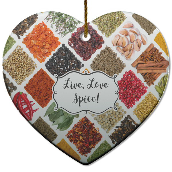 Custom Spices Heart Ceramic Ornament